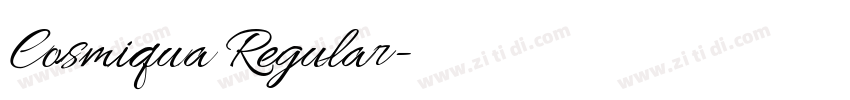 Cosmiqua Regular字体转换